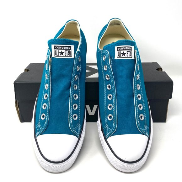 Converse Womens CTAS SLIP On Low Top Sneaker Blue Bright Spruce Size 6.5 170158F - Picture 4 of 11